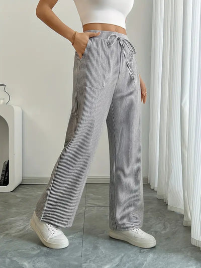 Alina - Pantalon Confortable à Rayures