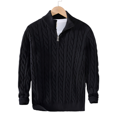 Anthony - Pull Torsadé Demi-Zip