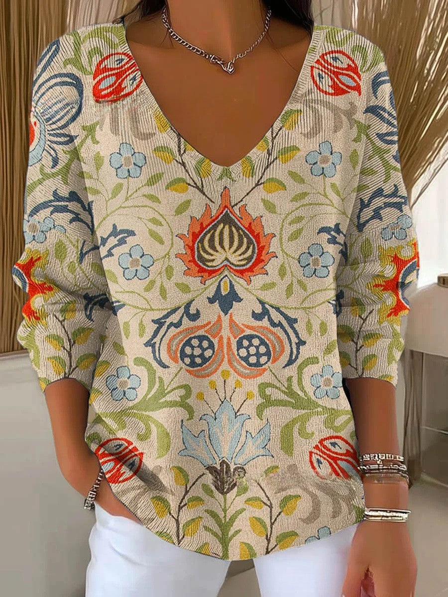 Margaux – Pull en maille col V