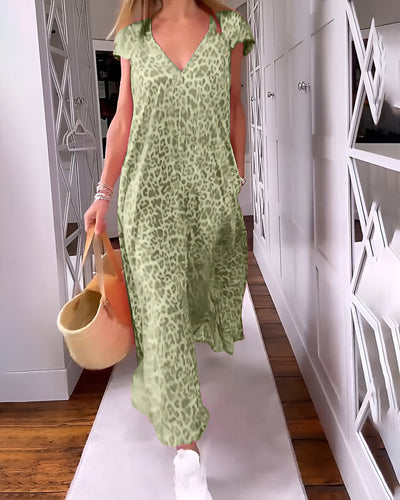 Véronique - Élégante Robe Léopard