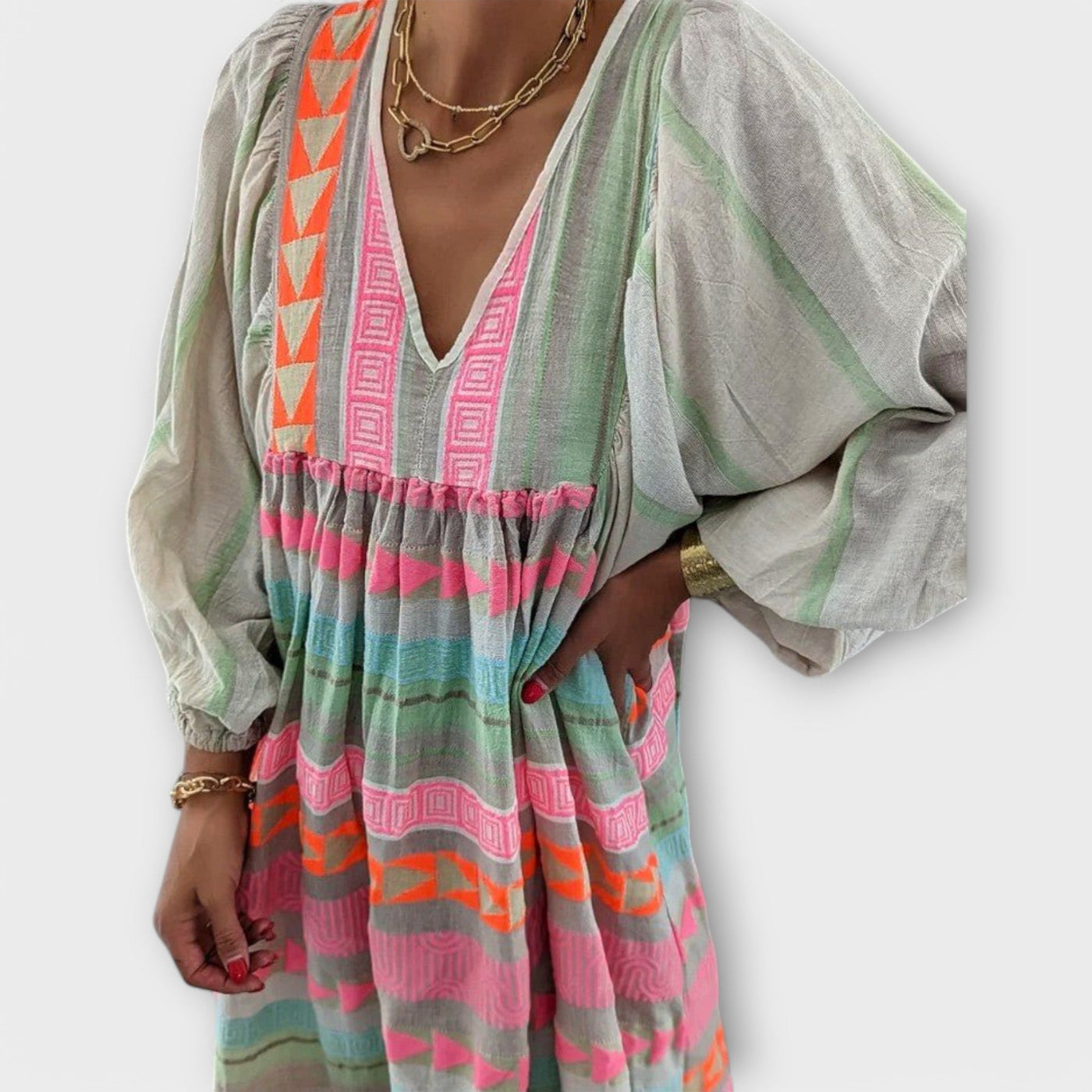 Elfruna - Robe Midi Boho Brodée