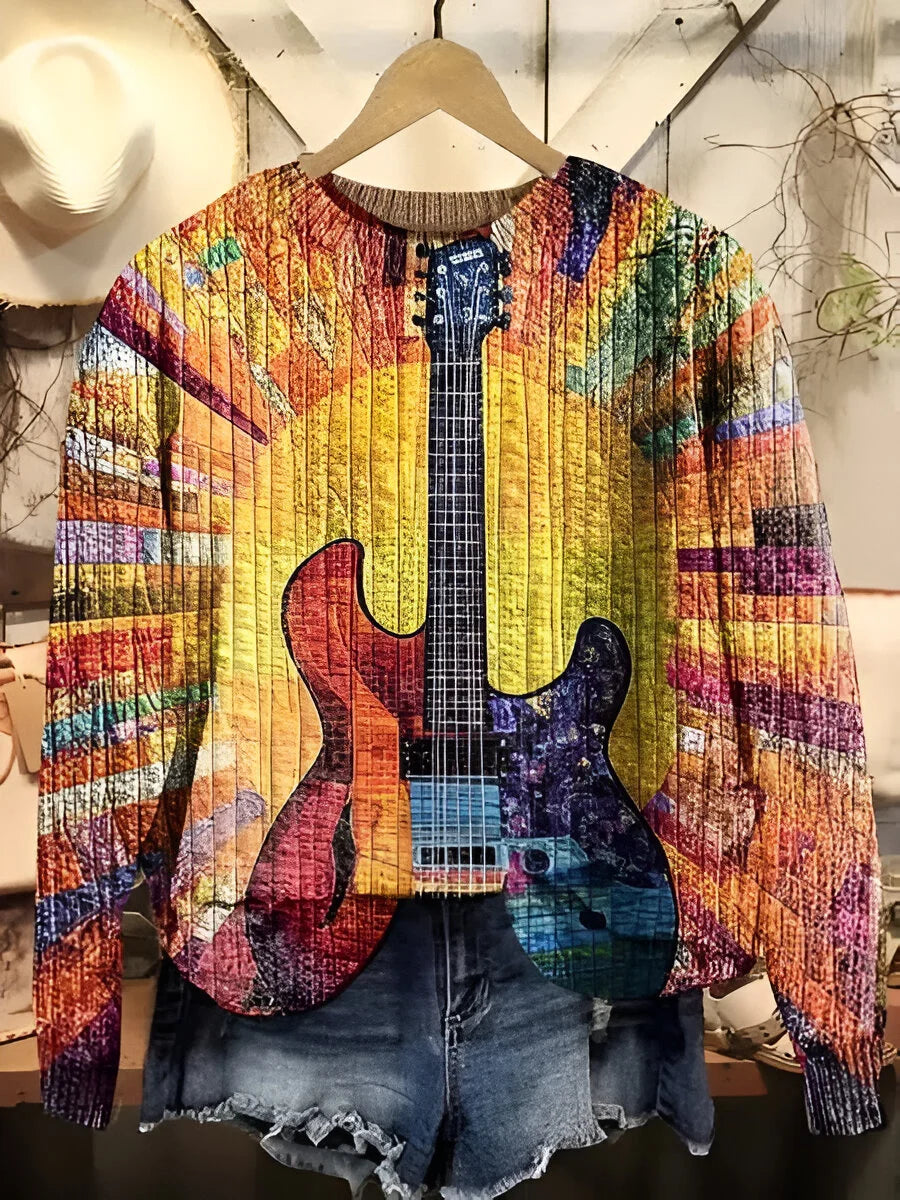 Brillance - Pull Guitare Coloré