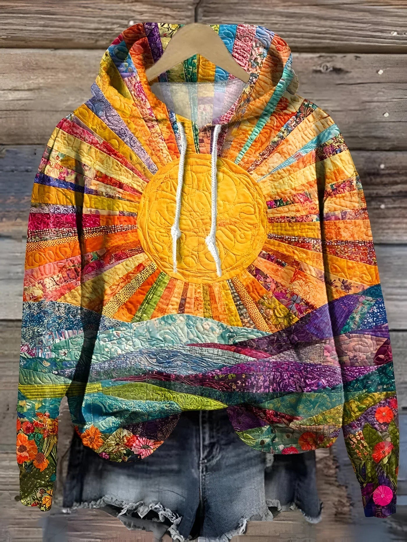 Soleil - Hoodie Patchwork Coloré