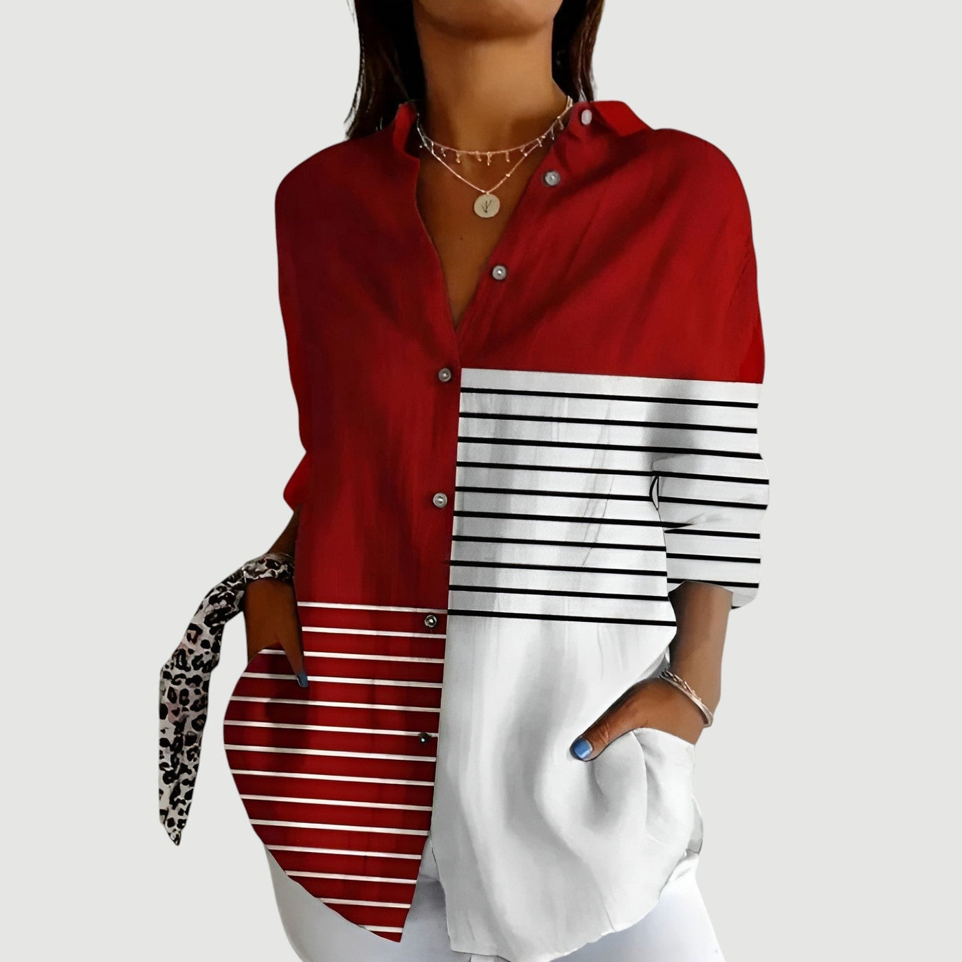 Fenja - Blouse Géométrique Confortable