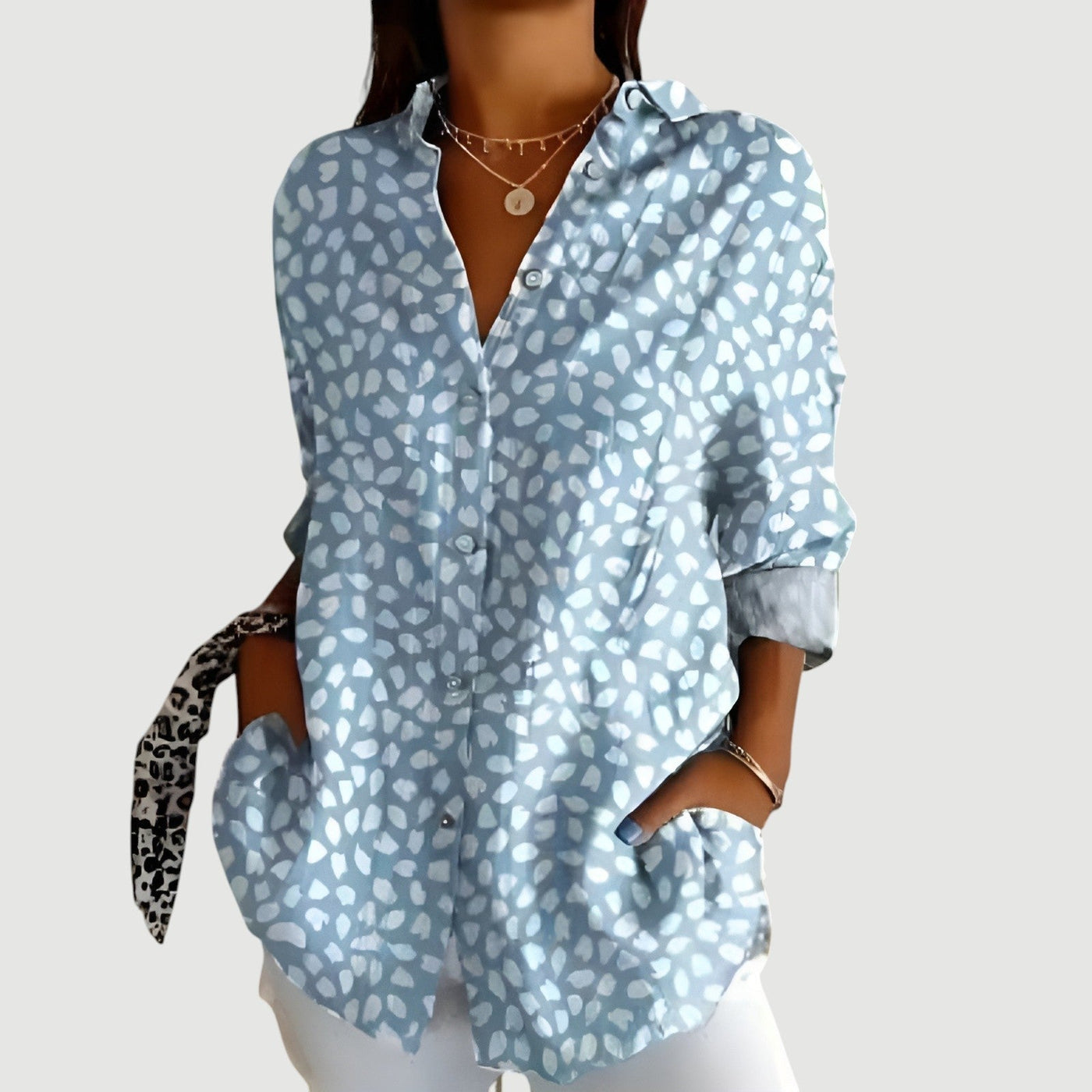 Svala - Blouse Géométrique Élégante