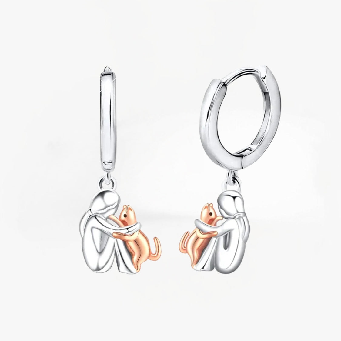 Alva - Boucles D'oreilles Amour Chat