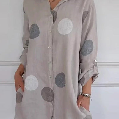 Melina - Élégante Robe Chemise Imprimée