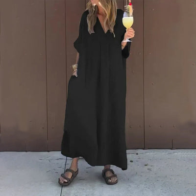 Alessia - Robe Décontractée à Col en V