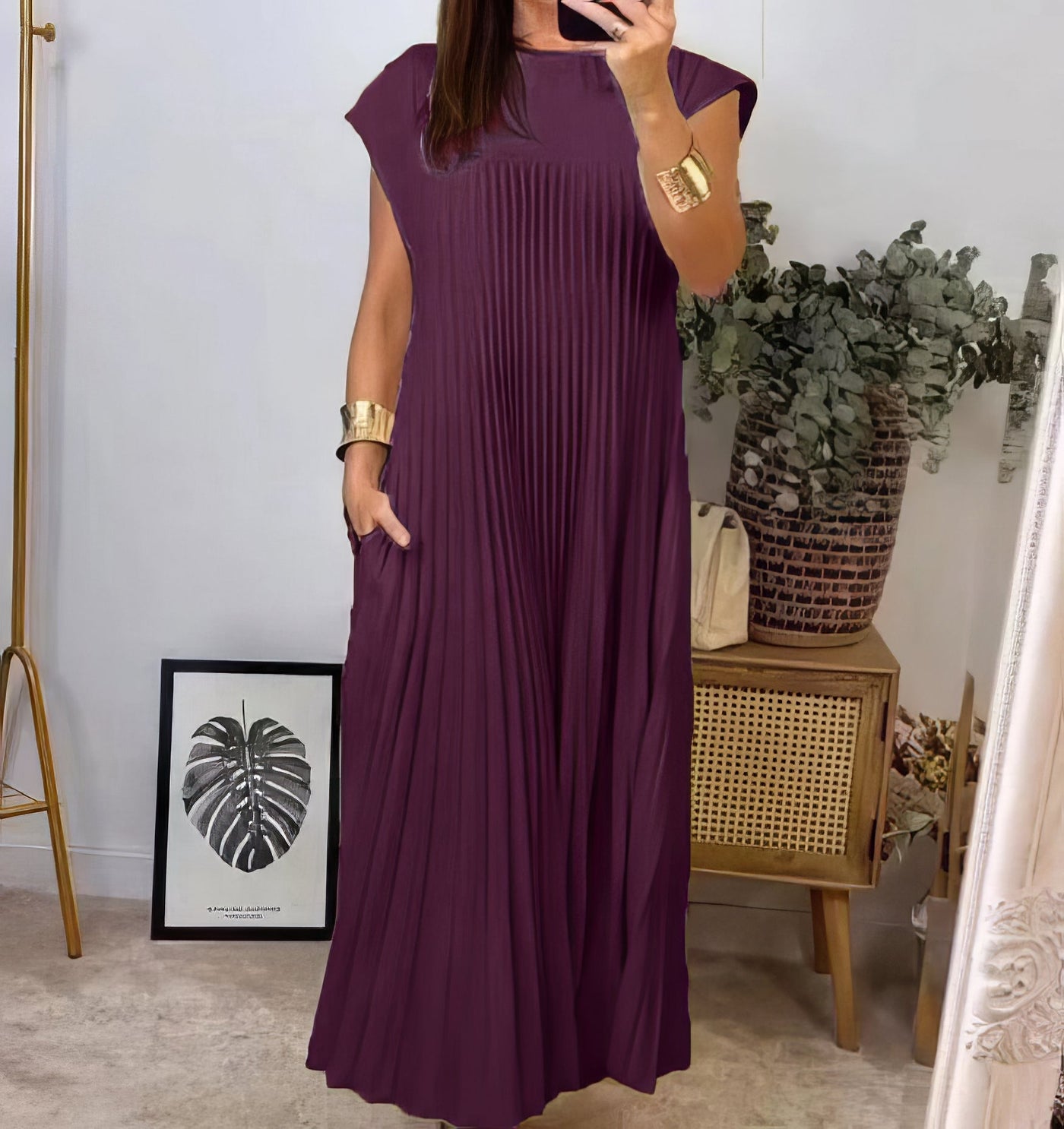 Ona - Robe Plissée Élégante